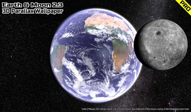 70 Off 500円 150円 地球と月をリアルに再現した３ｄライブ壁紙 Earth Moon In Hd Gyro 3d Pro Parallax Wallpaper Androidアプリセール情報