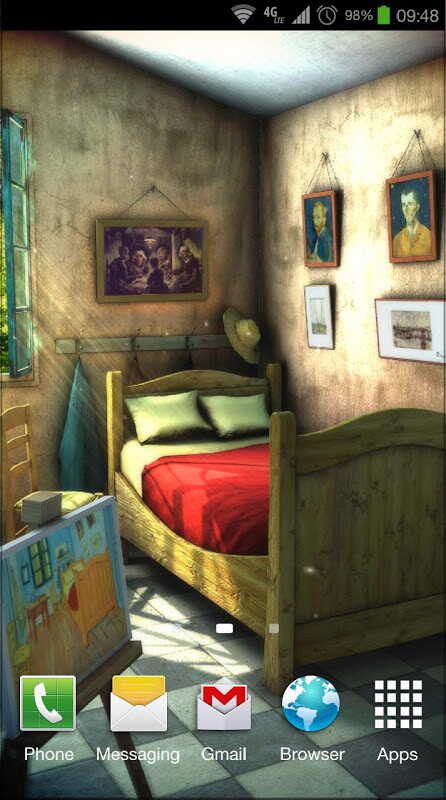 無料セール 1円 無料 ファンゴッホの寝室を題材とした３ｄライブ壁紙 Art Alive 3d Pro Lwp Androidアプリセール情報