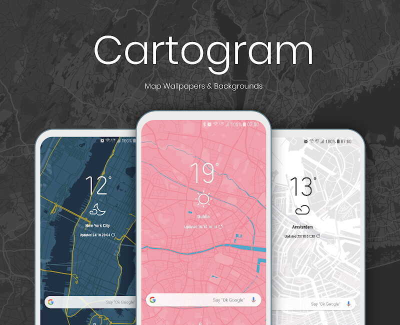 無料セール 260円 無料 おしゃれなカスタム地図の壁紙を作成できるアプリ Cartogram Androidアプリセール情報