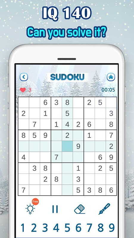 無料セール 0円 無料 １から９の数字でマスを埋める数独パズルゲーム Sudoku Deluxe Vip Androidアプリセール情報