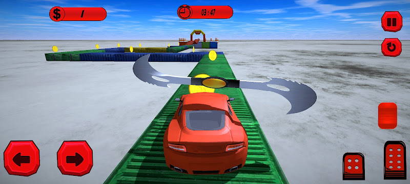 無料セール 900円 無料 スマホで車を操りスタントを決めるレースゲーム Crazy Car Imposible Stunts Androidアプリセール情報