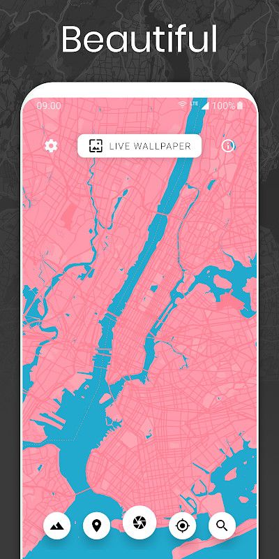 無料セール 350円 無料 おしゃれなカスタム地図の壁紙を作成できるアプリ Cartogram ライブ地図の壁紙と背景 Android アプリセール情報