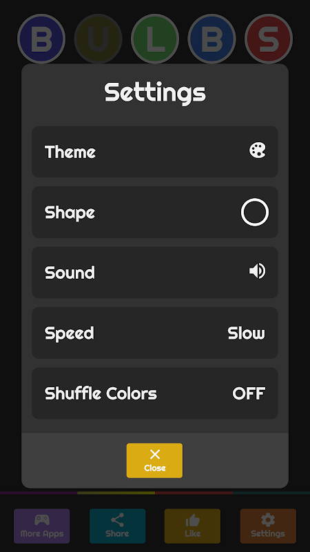 無料セール 100円 無料 点滅した色を覚える記憶力ゲーム Bulbs A Game Of Lights Androidアプリセール情報